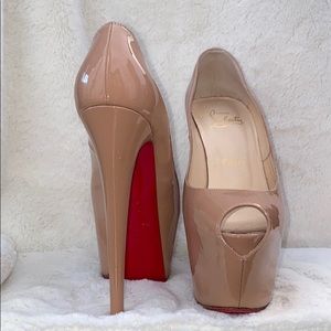 COPY - Louboutin Highness 160mm Patent Calf Nude
